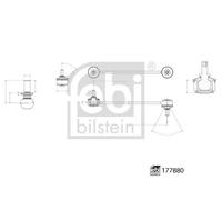 2x Collegamenti barra stabilizzatrice FEBI BILSTEIN Davanti S+D per VW, MAN II