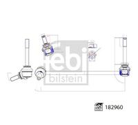 Giunto barra stabilizzatrice Assale anteriore Sx Barra d'accoppiamento 182960