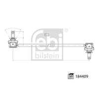 Giunto barra stabilizzatrice Assale anteriore Sx Barra d'accoppiamento 184409