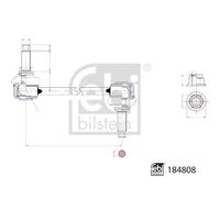 FEBI BILSTEIN Bielletta barra stabilizzatrice 184808 per Mercedes-Benz Classe A (W177)