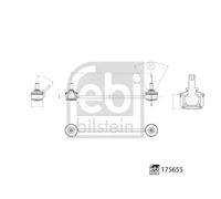 Staffe, barra di torsione sul telaio FEBI BILSTEIN 175655