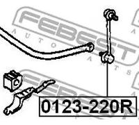 Giunto barra stabilizzatrice Assale posteriore Asta del pendolo 0123-220R FEBEST