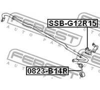 Giunto barra stabilizzatrice Assale posteriore Asta del pendolo 0823-B14R FEBEST