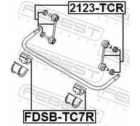 Giunto barra stabilizzatrice Assale posteriore Asta del pendolo 2123-TCR FEBEST