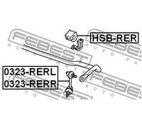 Giunto barra stabilizzatrice Assale posteriore Dx Asta del pendolo 0323-RERR