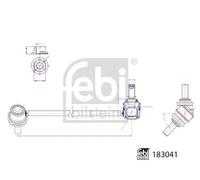Giunto barra stabilizzatrice Assale posteriore Dx Barra d'accoppiamento 183041