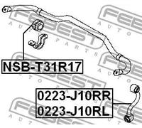 Giunto barra stabilizzatrice Assale posteriore Sx Asta del pendolo 0223-J10RL