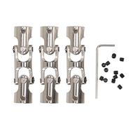 Giunto carnico RC 8 mm a 8 mm, giunto girevole in acciaio a 3 sezioni, connettore di sterzo, kit per auto e barche RC
