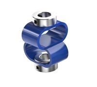 Giunto con albero in fibra di vetro Accoppiatore encoder a figura otto D40L50 Encoder motore elastico in plastica Giunto eccentrico con angolo di declinazione in lega di alluminio(6x12)