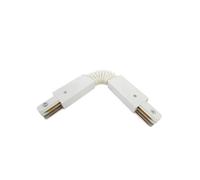 Giunto Connettore Curva Flessibile per Binario Monofase Colore Bianco Doppia Tes