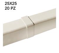 Giunto coperchio per canalina 25x25 mm - 20 PZ