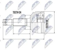 GIUNTO CV ESTERNO ANTERIORE DAIHATSU TERIOS 97-06, YRV 1.3 4WD 2001- MOVE 1.0...