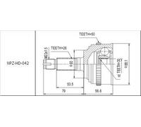 Kit Giunto, Albero Motore/Esterno Adatto A per Honda Hr-V 99 Stream Rn 00-06 Da