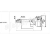 GIUNTO CV ESTERNO HONDA PASSPORT 2.6,3.2 94-97, ISUZU TROOPER 2.6,2.8TD,3.1TD...