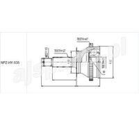 Guarnizione kit esterno albero di trasmissione per HYUNDAI | 15-1617, 607-617