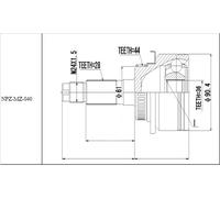 GIUNTO CV ESTERNO MAZDA BT-50 2006-, FORD RANGER ES/ET 2006-