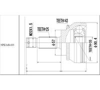 GIUNTO CV ESTERNO MITSUBISHI GALANT DJ1/3/5 2003-