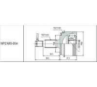 GIUNTO CV ESTERNO MITSUBISHI PAJERO III 2000 - 2006