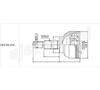 GIUNTO CV ESTERNO RENAULT LAGUNA 1.9DCI 01-, 2.2DCI 05-