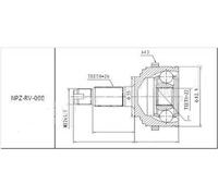 GIUNTO CV ESTERNO ROVER 400 95-99, 45 00-05 + ABS