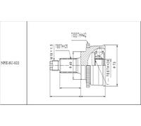 NTY NPZ-SU-022 Kit giunti semiasse