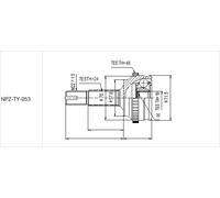 GIUNTO CV ESTERNO TOYOTA YARIS JP 1.0 2001-(+ABS)