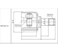 GIUNTO CV INTERNO ADATTO A HYUNDAI ACCENT MC 06-, ELANTRA HD 06- L/P