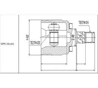 GIUNTO CV INTERNO ADATTO A NISSAN SUNNY N14 1.6 90 - , ALMERA N15 1.6 95 - SI...