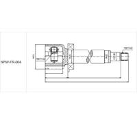 GIUNTO CV INTERNO DESTRO FORD C-MAX 03-, FOCUS II 04-, PRAWY 1.4,1.6,1.8