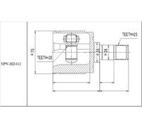 GIUNTO CV INTERNO DESTRO HONDA JAZZ GD 1.4 2002-