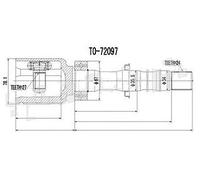 GIUNTO CV INTERNO DESTRO TOYOTA RAV-4 2.2D-4D, 2.2D-CAT, 3.506-