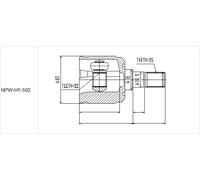 GIUNTO CV INTERNO HYUNDAI ACCENT 1994-1999