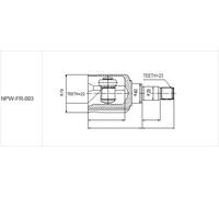 GIUNTO CV INTERNO MESSA A FUOCO SINISTRA C-MAX 03-, FOCUS 2004-