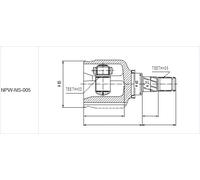 GIUNTO CV INTERNO SINISTRO ADATTO A NISSAN PRIMERA 1996-2002