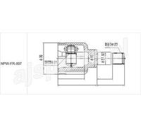 GIUNTO CV INTERNO SINISTRO FORD FOCUS 1.4, 1.6, 1.8 1998-2004