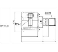 GIUNTO CV INTERNO SINISTRO KIA CEED 1.4,1.6 2006-
