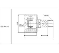 GIUNTO CV INTERNO SINISTRO KIA SORENTO I/II 2000-
