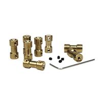Giunto di accoppiamento per alberi in ottone, Connettore di accoppiamento albero in ottone 9 mm x 20 10 pezzi for motori passo-passo CNC dimensioni multiple(5mm X 6mm)