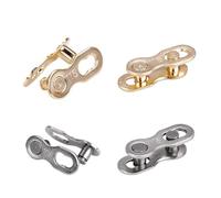 Giunto di collegamento per catena da bicicletta, Connettore catena bicicletta Acciaio al carbonio Oro Argento for Mountain bike 1-12 velocità 1/3/5/6 pz(12S Silver 6pcs)