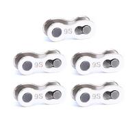 Giunto di collegamento per catena da bicicletta, Maglie rapide for catena da bicicletta in argento 5 paia for mountain bike strada a 6/7/8/9/10/11/12 velocità(For 9speed Chain)