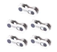 Giunto di collegamento per catena da bicicletta, Maglie rapide for catena da bicicletta in argento 5 paia for mountain bike strada a 6/7/8/9/10/11/12 velocità(For 10speed Chain)