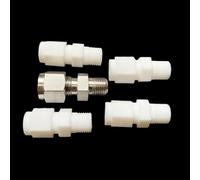 Giunto diritto in PTFE PEFT, connettore for tubi resistente agli acidi e, resistenza alle alte e basse temperature, confezione da 1 pezzo(6mm to 6mm)