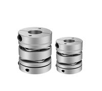 Giunto elastico a doppia membrana in lega di alluminio D44L50, connettore D44mm L50mm, encoder for servomotore passo-passo a vite a sfere(14X20)