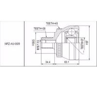 Giunto Esterno Audi A4 A6 A8 VW Passat 1996 - 2005 Nuovo