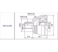 Giunto Esterno Audi A4 A6 A8 VW Passat 1996 - 2005 Nuovo