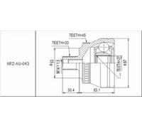 Giunto Esterno Audi A6 1.9TDI 2000-, Passat 1.9TDI 1998- Nuovo