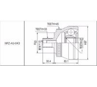 Giunto Esterno Audi A6 1.9TDI 2000-, Passat 1.9TDI 1998- Nuovo