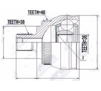 Kit Giunto Albero Motore Anteriore Sinistra Adatto per Audi A6 Avant 4F5 C6 4F2