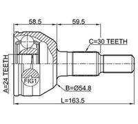 FEBEST 3210-SRX Giunto omocinetico