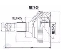 Kit Giunto, Albero Motore/Esterno Adatto A per Citroën Xsara 1.8I, 1.9D / Td 50/